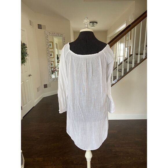 White Bathing Suit Coverup (one size) - Picture 3 of 5